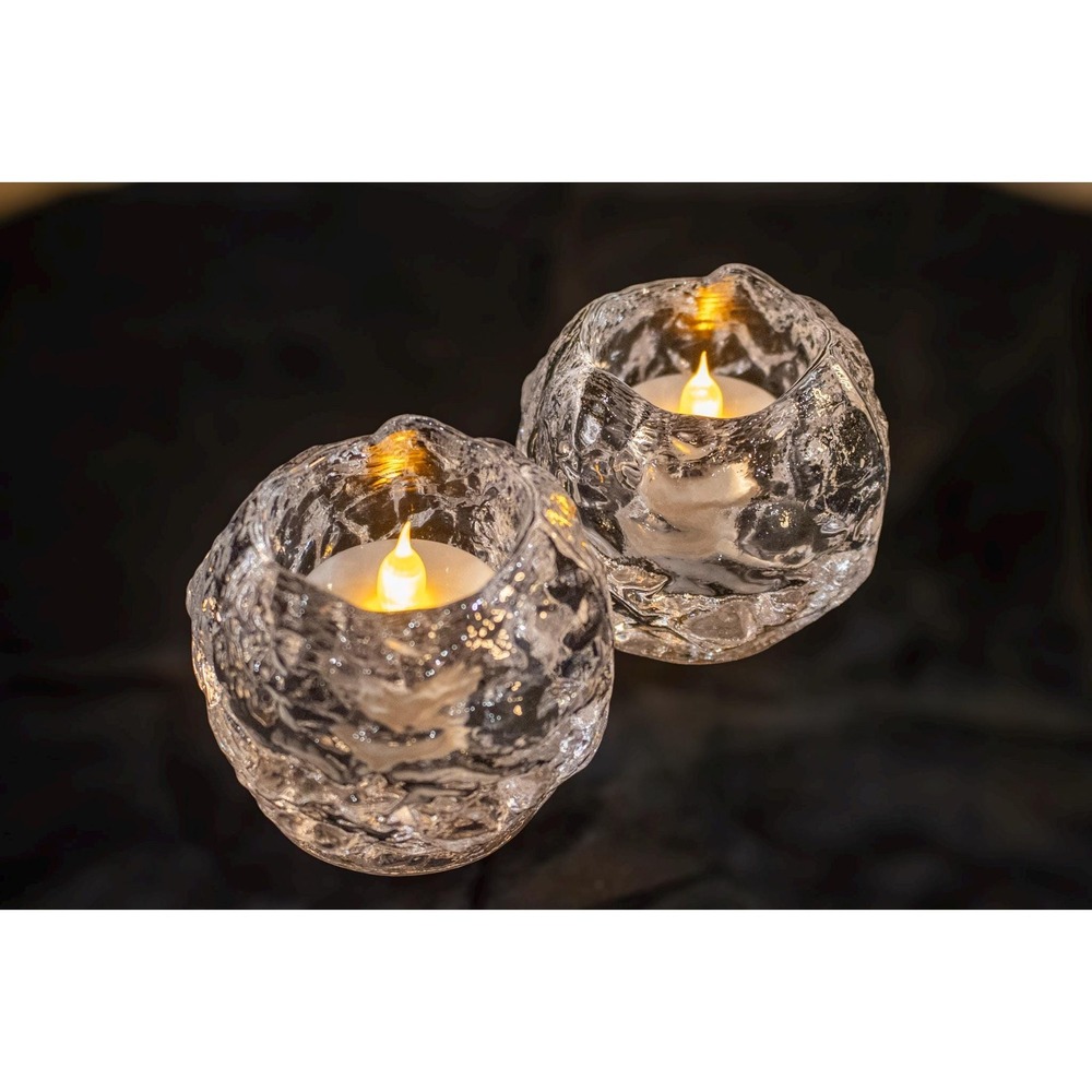 Kosta Boda Crystal Votive Holders | Swedish Ice Glass Tealight Set